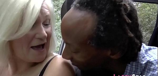  Grandmother in interracial threesome